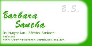 barbara santha business card